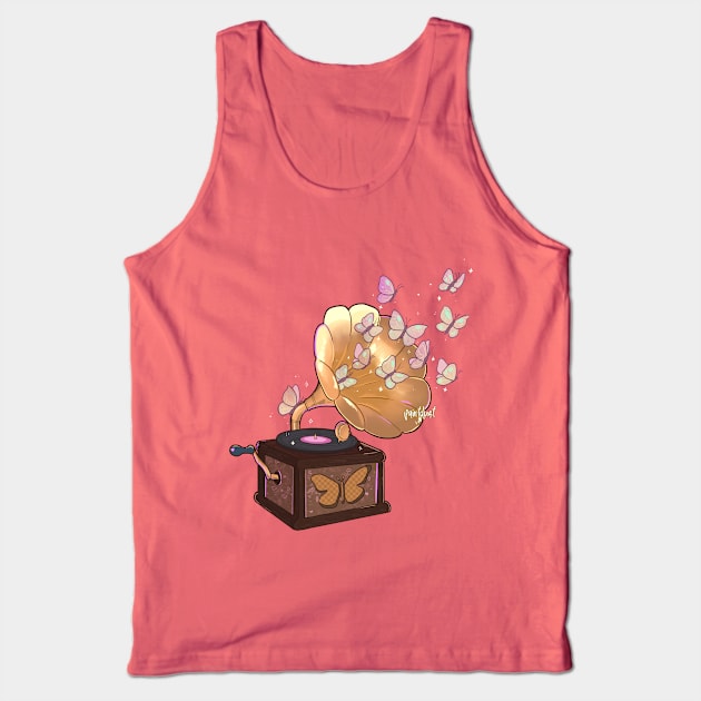 Butterfly Phonograph Tank Top by paintdust